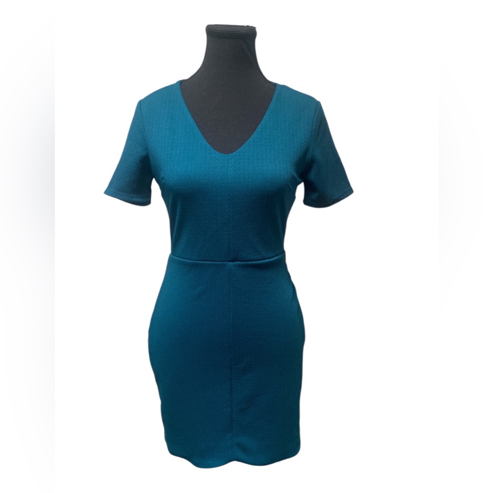 Forever 21 Teal V-Neck Mini Dress NWT S